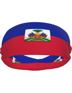 Banda deportiva Gelxicu bandera de Haití unisex para ejercicio 2