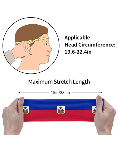 Banda deportiva Gelxicu bandera de Haití unisex para ejercicio