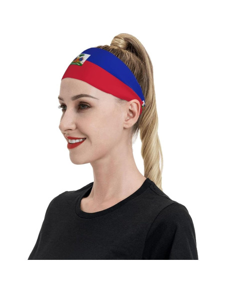 Banda deportiva Gelxicu bandera de Haití unisex para ejercicio