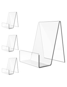 Paquete de 4 Soportes de Acrílico Suneerplay para Libros y Postales