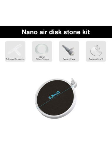 Difusor de Oxígeno Boxtech 3.2" para Acuarios 30-70 Galones