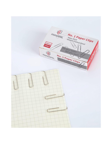 Clips de Papel Antideslizantes PAPERPAL No. 1 - 600 Piezas