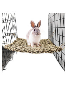 Hamaca de Hierba Marina Kathson 40x40 cm para Conejos y Pequeños Animales
