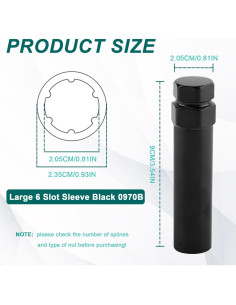 Llave de tuerca de 6 puntas grande vvag 21mm 22mm acero cromado 2