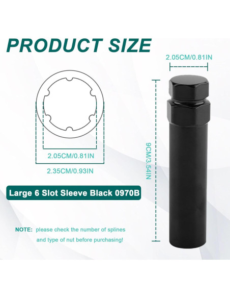 Llave de tuerca de 6 puntas grande vvag 21mm 22mm acero cromado