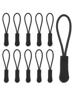 Tiradores de Cremallera Hocansen 50 Pcs 66mm Negro Antideslizante