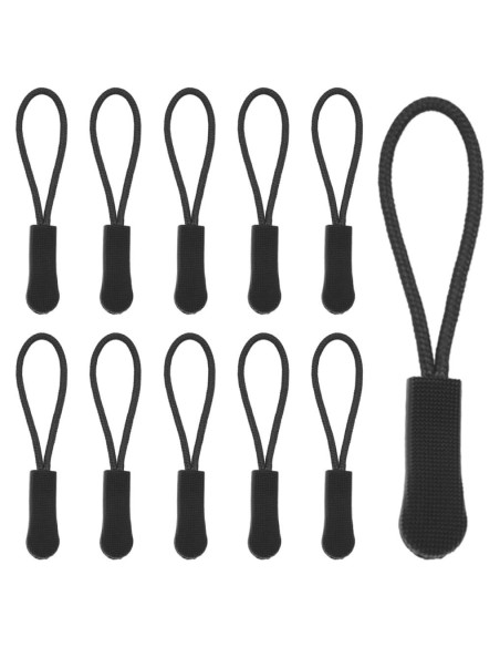 Tiradores de Cremallera Hocansen 50 Pcs 66mm Negro Antideslizante