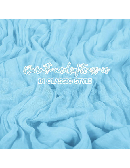 5 PCS Cubre Mesa de Gasa Azul Bebé 304.8 x 88.9 cm LOKUME