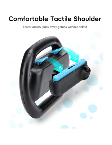 Volante Growalleter para Nintendo Switch 2 - 2 Piezas Negro