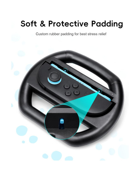 Volante Growalleter para Nintendo Switch 2 - 2 Piezas Negro