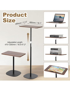 Soporte de Libro Ajustable YOKIVE Negro 47-120 cm Multifuncional 2