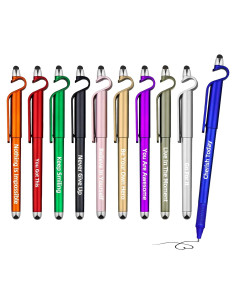 10 Bolígrafos Motivacionales Haiyunfei con Soporte para Teléfono