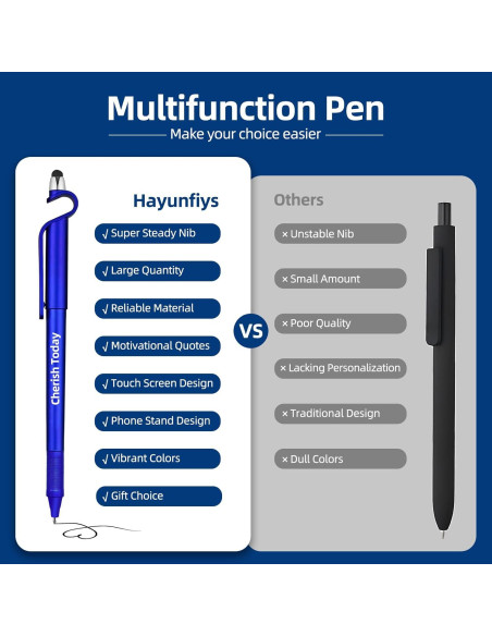 10 Bolígrafos Motivacionales Haiyunfei con Soporte para Teléfono