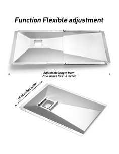 Bandeja de Goteo Ajustable AOREWTGGH para Parrillas 60-80 cm 2