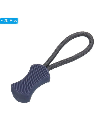 Tiradores de Cremallera PATIKIL 20 Piezas Antideslizantes Gris