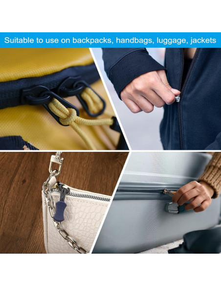 Tiradores de Cremallera PATIKIL 20 Piezas Antideslizantes Gris