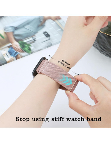 Paquete de 3 bandas elásticas de nylon 22mm para reloj Woneligo