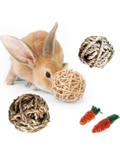 Hamiledyi Alfombra de Actividad para Conejos 30x30 cm 2