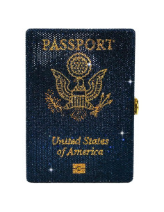 Clutch de Cristal Boutique De FGG Pasaporte Americano Mini