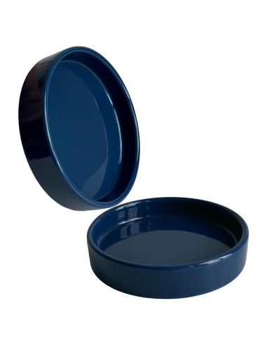 Plato de Cerámica Azul Yukfona 11.9 cm - 2 Paquete para Macetas