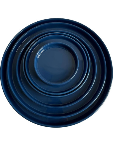 Plato de Cerámica Azul Yukfona 11.9 cm - 2 Paquete para Macetas