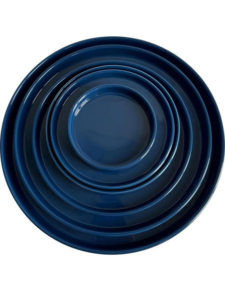 Plato de Cerámica Azul Yukfona 11.9 cm - 2 Paquete para Macetas