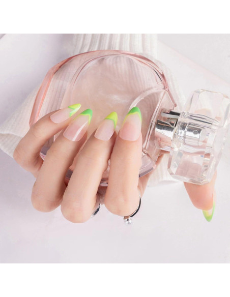 6 Paquetes Uñas Postizas Medianas Almendra Tejecu 144 Pcs