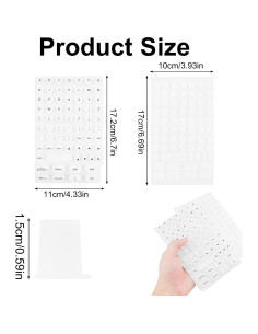 Funda de Teclado Elevada CZMZHFC para Uñas Largas - Silicona 2