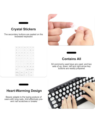 Funda de Teclado Elevada CZMZHFC para Uñas Largas - Silicona