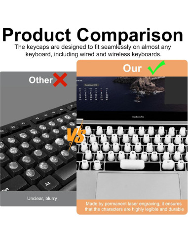 Funda de Teclado Elevada CZMZHFC para Uñas Largas - Silicona