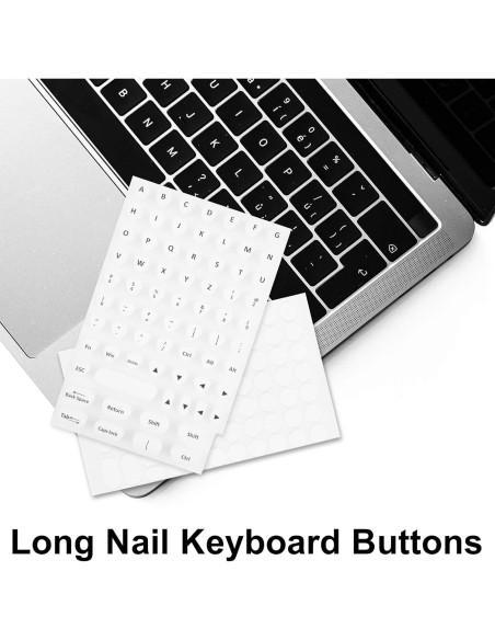 Funda de Teclado Elevada CZMZHFC para Uñas Largas - Silicona