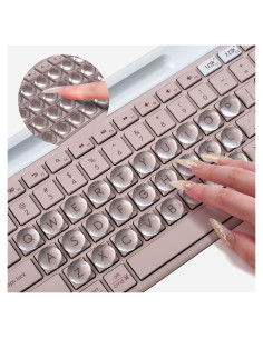 Calcomanías Transparentes para Teclado imComor 64PCS Uñas Largas