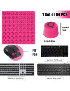 Calcomanías Elevadas MasiBloom para Teclados - 64 Piezas 2
