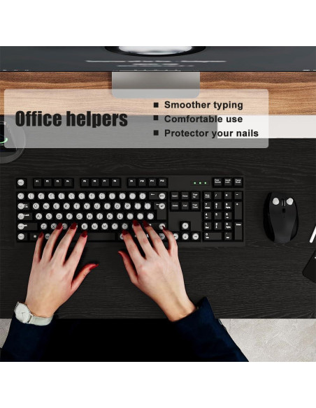 Calcomanías Elevadas para Teclado MasiBloom 64 Pcs Blanco