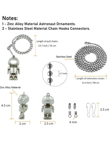 Cadena de Extensión para Luz de Ventilador Swiky Astronauta