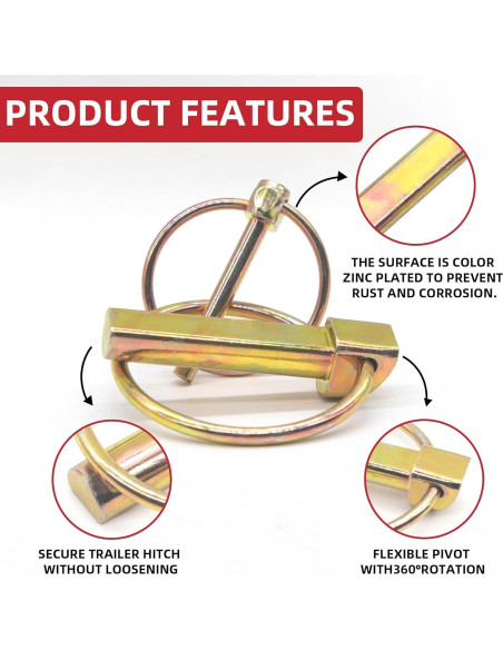 Kit de Pasadores de Seguridad AIMUNOK 1/4" - 8 Piezas