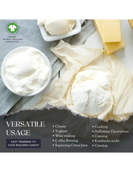 Gasa de Algodón Orgánico WHITEWRAP Grado 50 50x50 cm