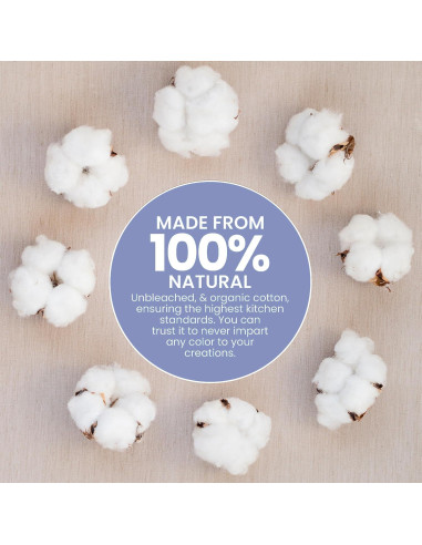 Gasa de Algodón Orgánico WHITEWRAP Grado 50 50x50 cm