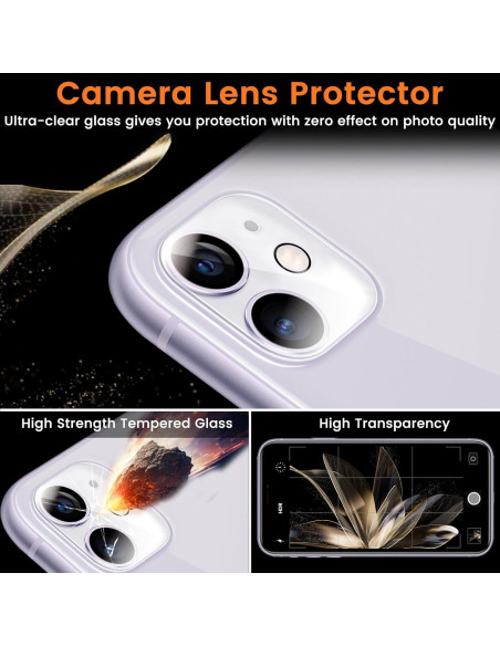 Protector de Pantalla Privado Lesakit para iPhone 11 6.1" 9H