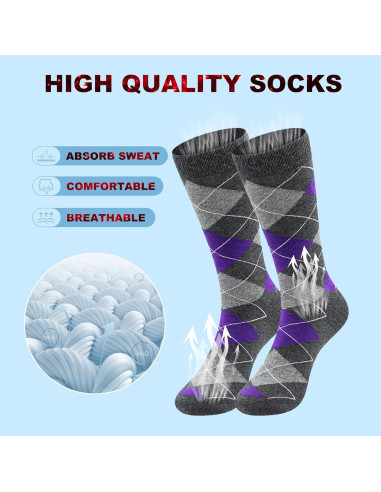 Calcetines Térmicos de Lana Merino Bonangel para Hombres - 3 Pares Negros