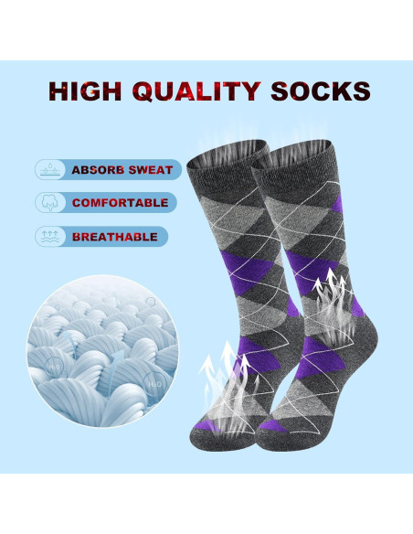 Calcetines Térmicos de Lana Merino Bonangel para Hombres - 3 Pares Negros