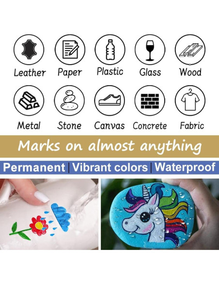 Marcadores Permanentes a Base de Aceite Overseas 24 Pcs Negros