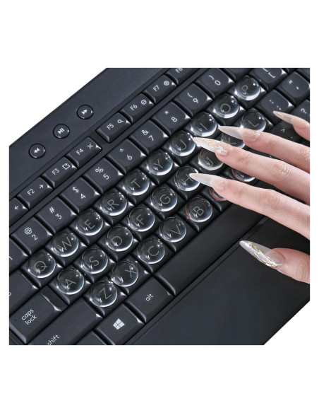 Pegatinas de Teclado para Uñas Largas DAMMOMKO 54PCS Vidrio