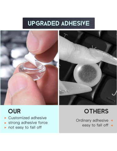 Pegatinas de Teclado para Uñas Largas DAMMOMKO 54PCS Vidrio