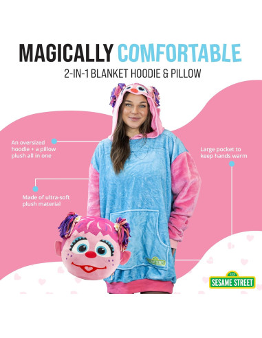 Manta con Capucha Plushible Abby Cadabby - Adulto - Suave y Lavable