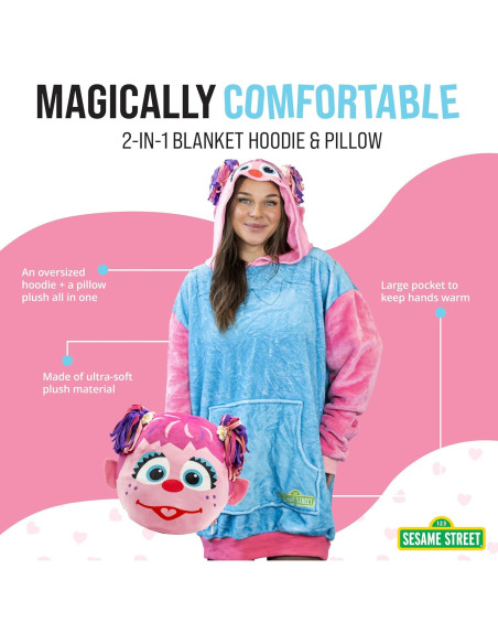 Manta con Capucha Plushible Abby Cadabby - Adulto - Suave y Lavable