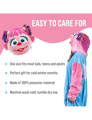 Manta con Capucha Plushible Abby Cadabby - Adulto - Suave y Lavable