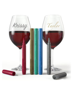 Marcadores de Copas de Vino Alchemy Bar Goods - 5 Colores Metálicos