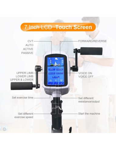 Entrenador de bicicleta de rehabilitación EBEST con pantalla LCD