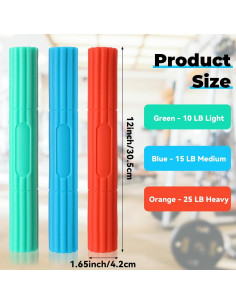 Barras de Ejercicio de Mano Tolare - 3 Pcs Resistencia Flexible 2